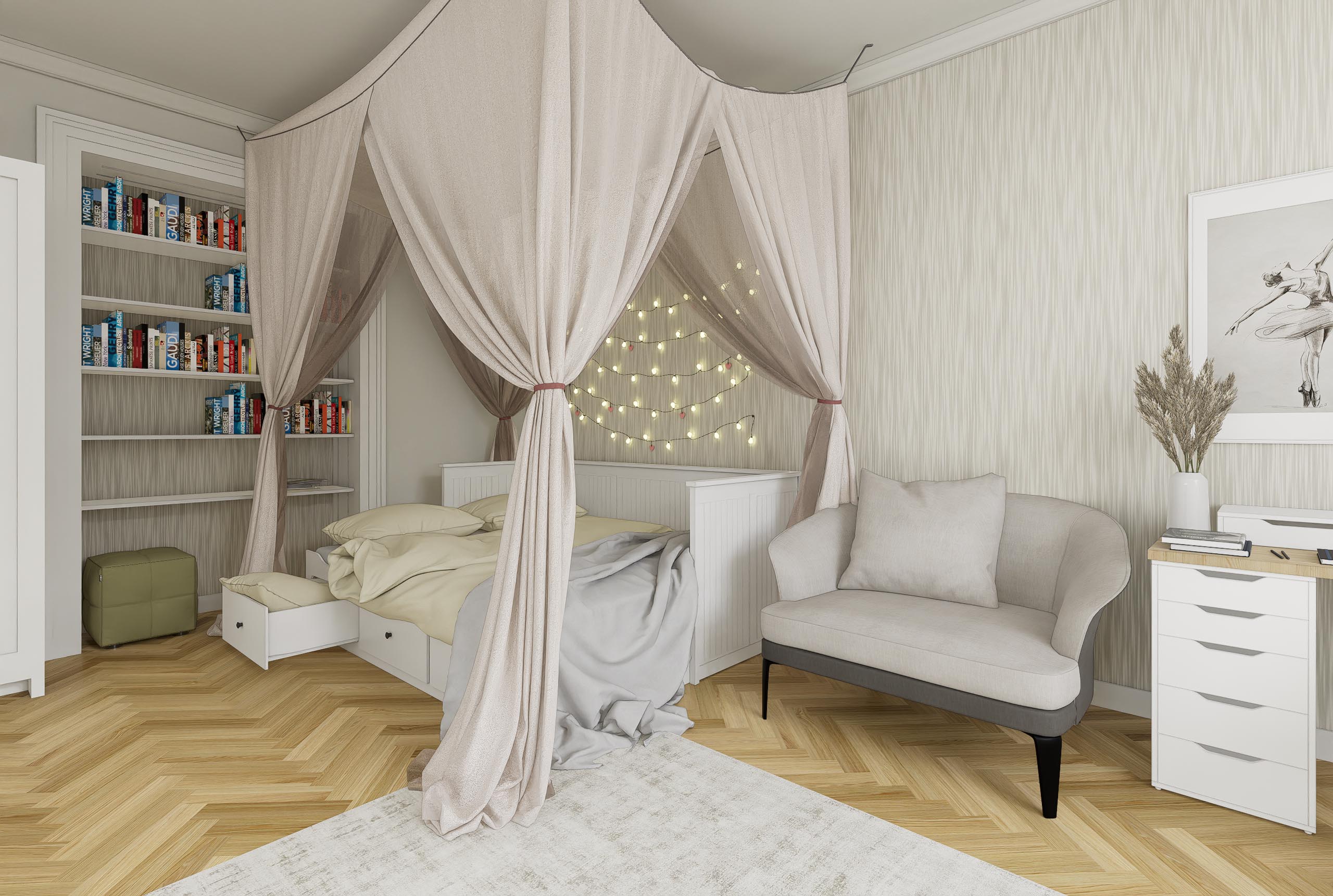 Interiér bytu 3+kk, Praha 1